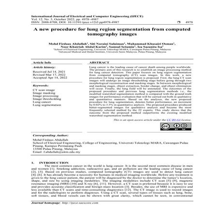 A comparison of image segmentation techniques, otsu and watershed for x ...