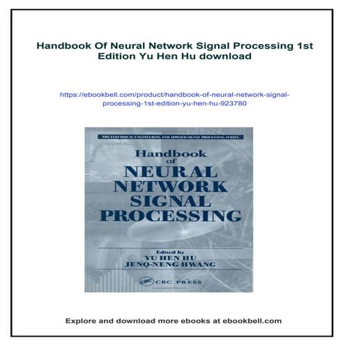 Handbook Of Neural Network Signal Processing 1st Edition Yu Hen Hu