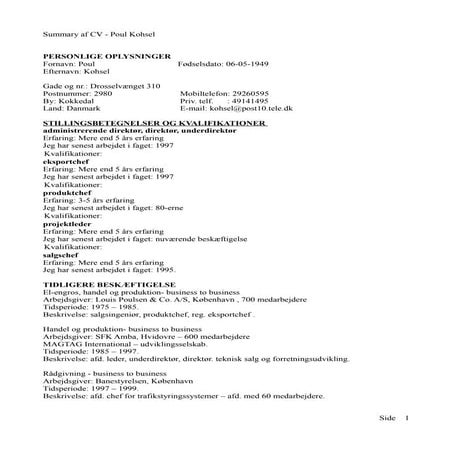 mini cv - IHK, februar 2017