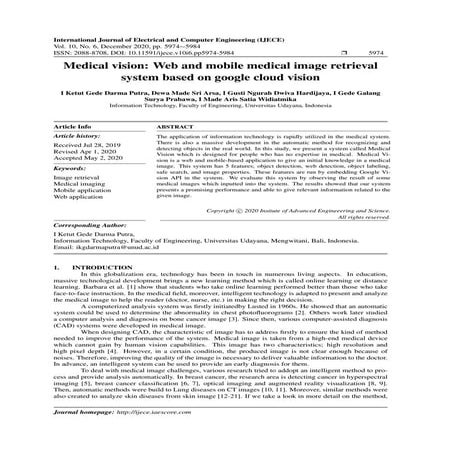 Medical vision: Web and mobile medical image retrieval system based on google...
