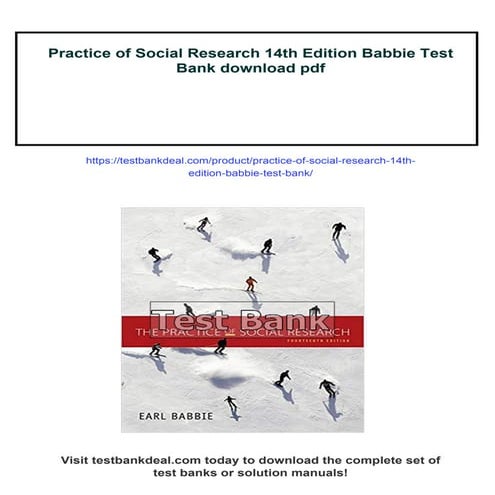 Practice of Social Research 14th Edition Babbie Test Bank