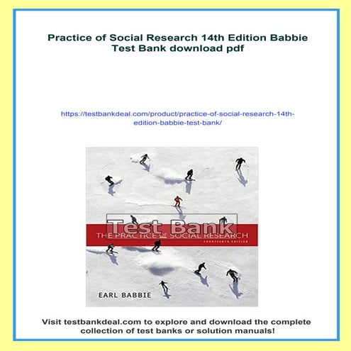 Practice of Social Research 14th Edition Babbie Test Bank