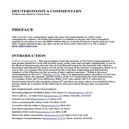 46304544 deuteronomy-6-commentary | PDF
