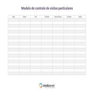 Controle de visitas particulares
