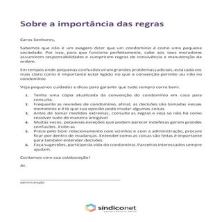 A importancia das regras 