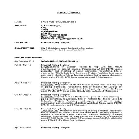 CV DAVE BEVERIDGE 12.04.15