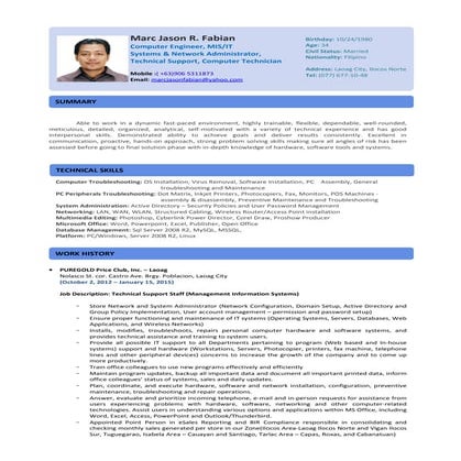 Resume - Marc Jason Fabian