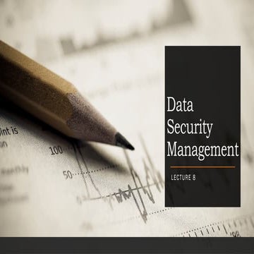 Data Security Management - Data Analytics