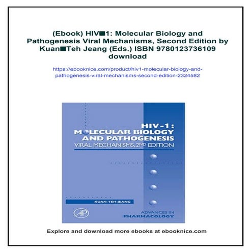 (Ebook) HIV‐1: Molecular Biology and Pathogenesis Viral Mechanisms ...