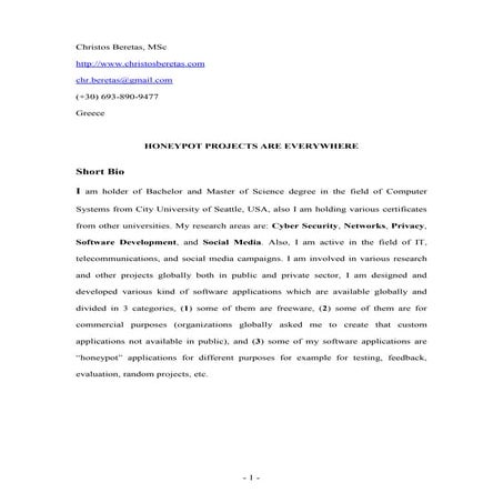 Honeypot Projects are Everywhere