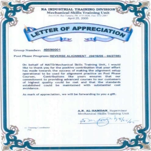 Letter of Appreciation | PDF | Free Download
