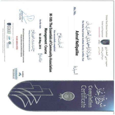 M-100 Certificate from RERA