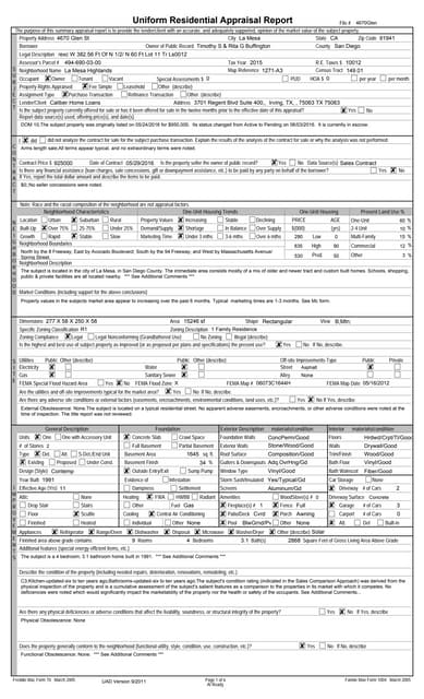 Example Appraisal Report (important things to look for) | PDF | Home ...