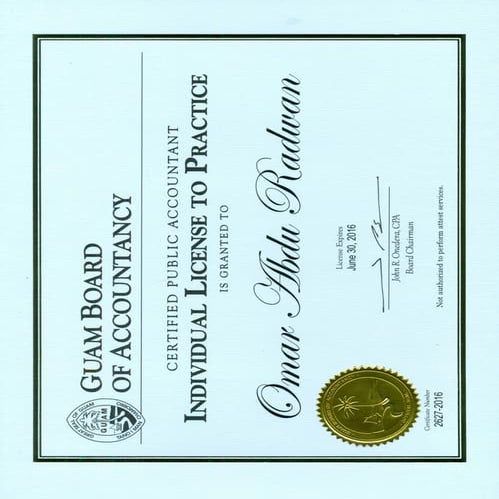 CPA- Certificate-omar-2015-1 | PDF