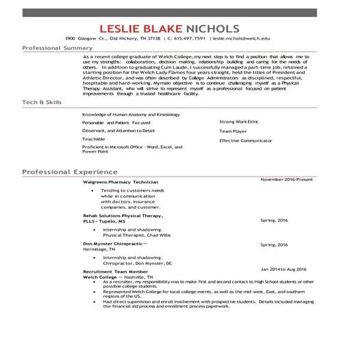 Simple resume without address | DOCX