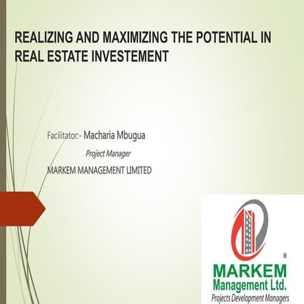 Real estate investment