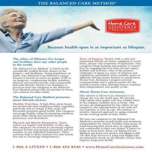 The Balanced Care Method Flyer Pdf