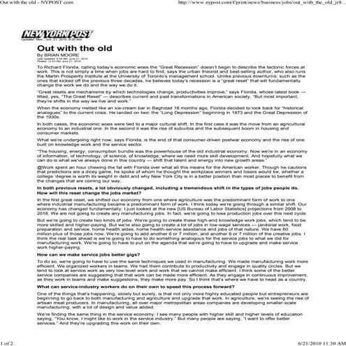 Out with the old - NYPOST