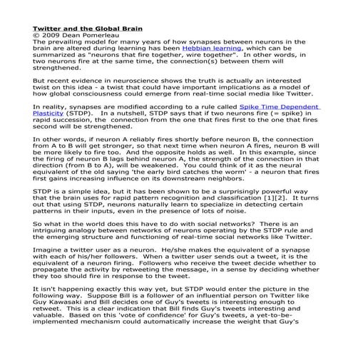 Twitter and the Global Brain