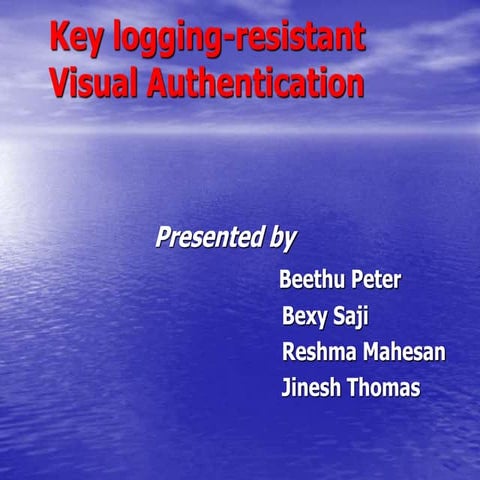 Three Level Security System Using Image Based Aunthentication | PPTX