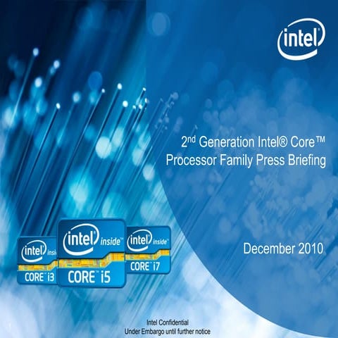 Intel Core second generation Sandy Bridge new models and specifications