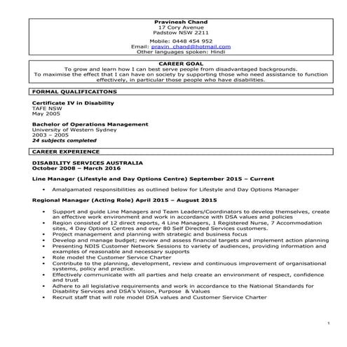 Pravin Chand Resume 2016 pdf