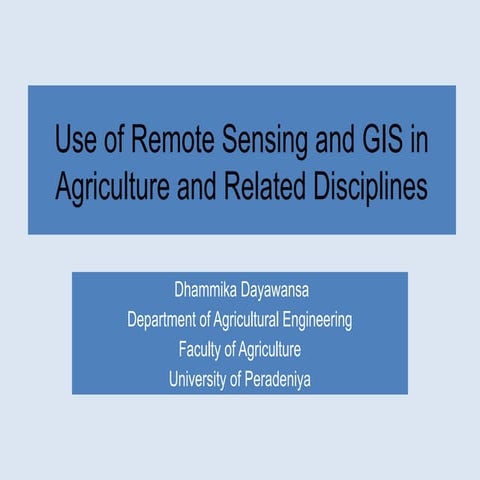 GIS and remote Sensing for Agriculture.ppt