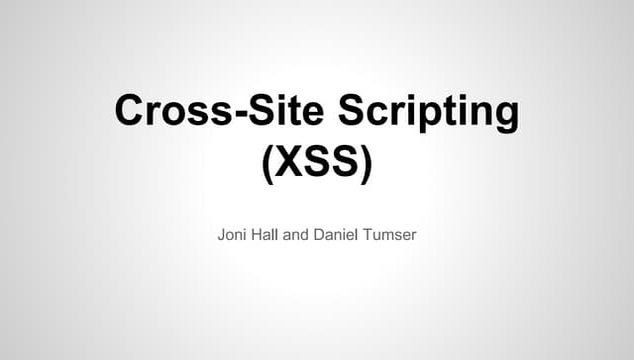 Cross-Site Scripting (XSS)