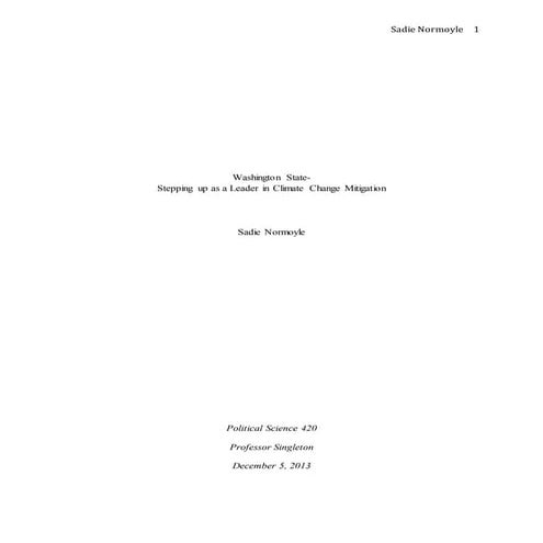 Political Science cap and trade essay for scholarship