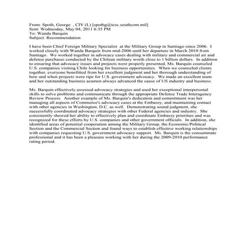 InterGen Letter of Recommendation | PDF