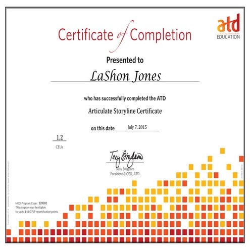 Articulate Storyline Certificate PPT