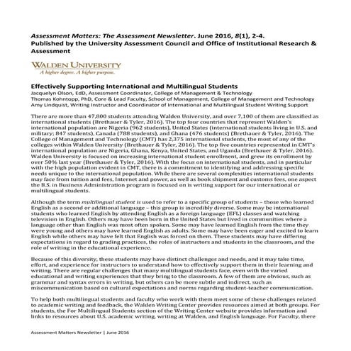 Olson & Kohntopp Diversity in Ed