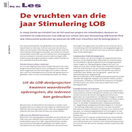 Studiekeuzeconferentie 2018: Loopbaandossier, plusdocument en ...