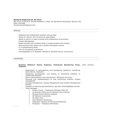 Richard Anderson M. De Vera_CV