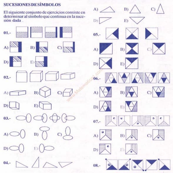 46 ejercicios resueltos de razonamiento abstracto u