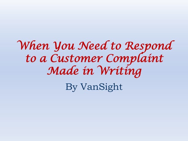 47. When You Need To Respond To A C...
