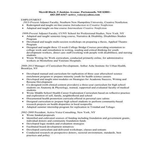 BlackMerrillResumeCV2017