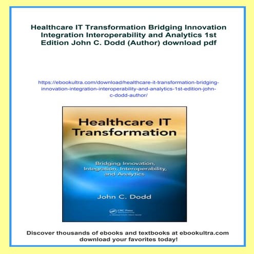 Healthcare IT Transformation Bridging Innovation Integration Interoperability...