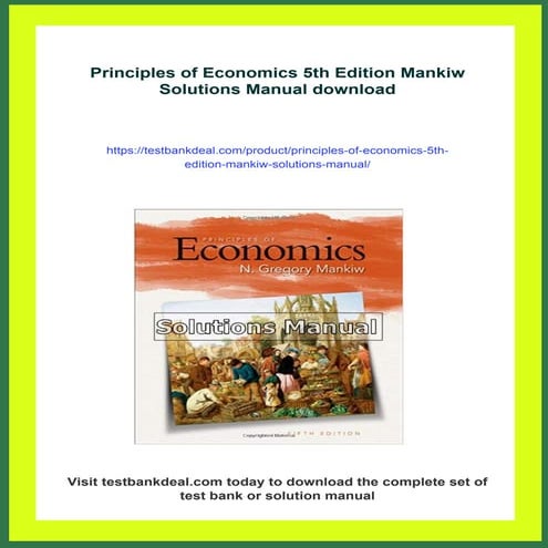Principles of Economics 5th Edition Mankiw Solutions Manual