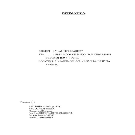 Bill of quantities for civil and electrical work for swimming pool | PDF