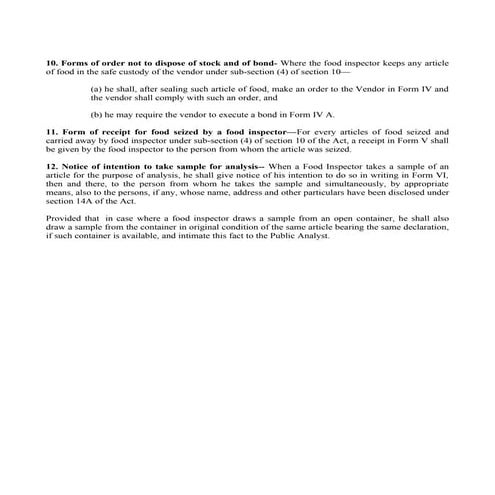 GOVT. FOOD INSPECTOR | PDF