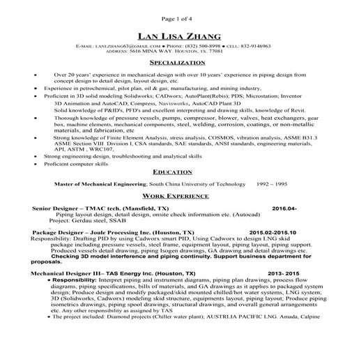 Lisa_zhang2016 piping designer -new