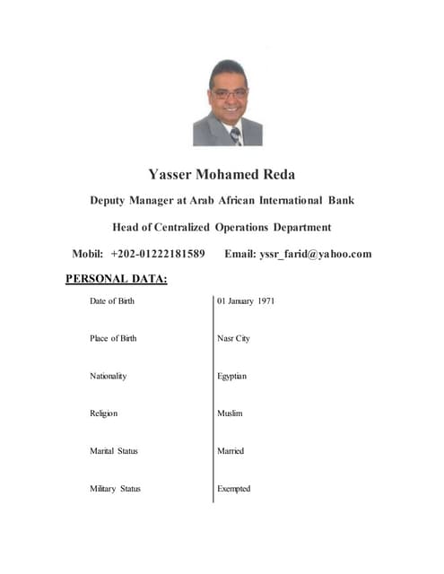 Yasser Mohamed Reda Farid presentations