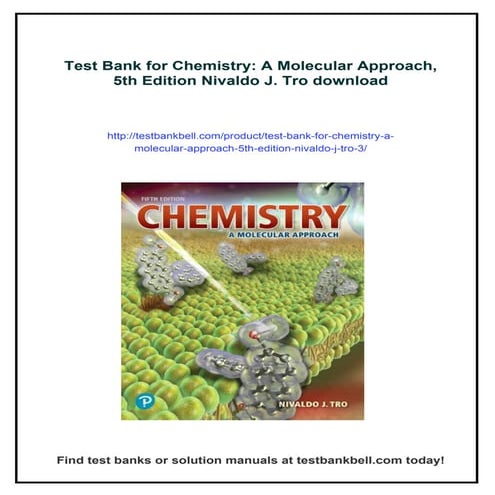 Picture Idea: Test Bank For Chemistry A Molecular Approach 5Th Edition Nivaldo