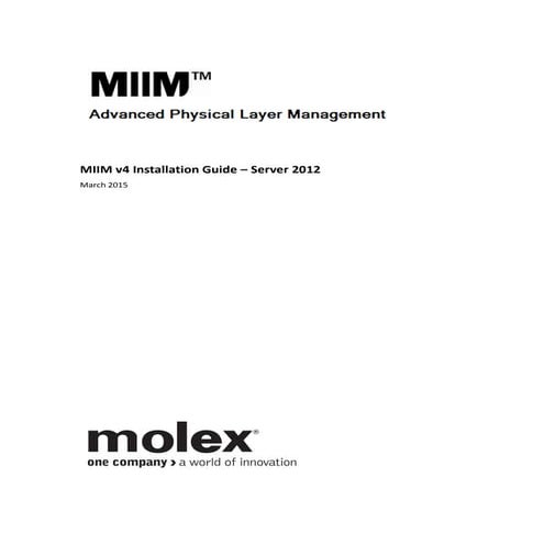 MIIM v4 Installation Guide - Server 2012
