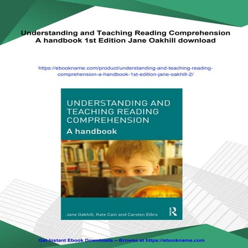 Understanding and Teaching Reading Comprehension A handbook 1st Edition ...