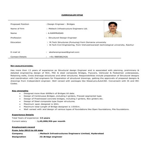 Prashant - CV simple format | PDF