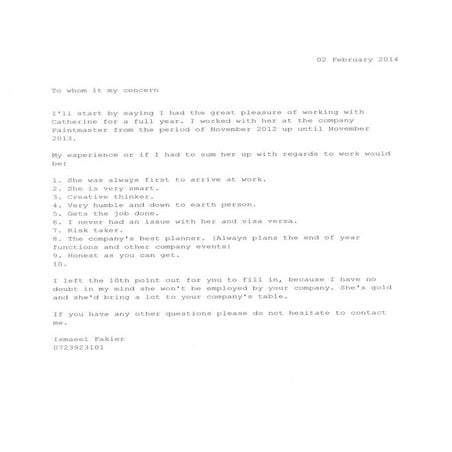 Reference Letter - R Duffet (CPUT) | PDF