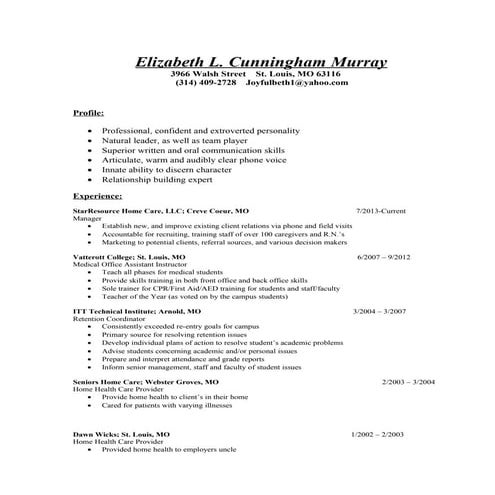 ACE Curriculum Vitae | DOC