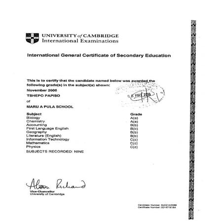 TSHEPO PAPISO (BGCSE)